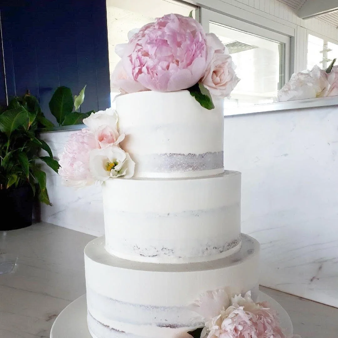 Caity And Dave Semi Naked Cake