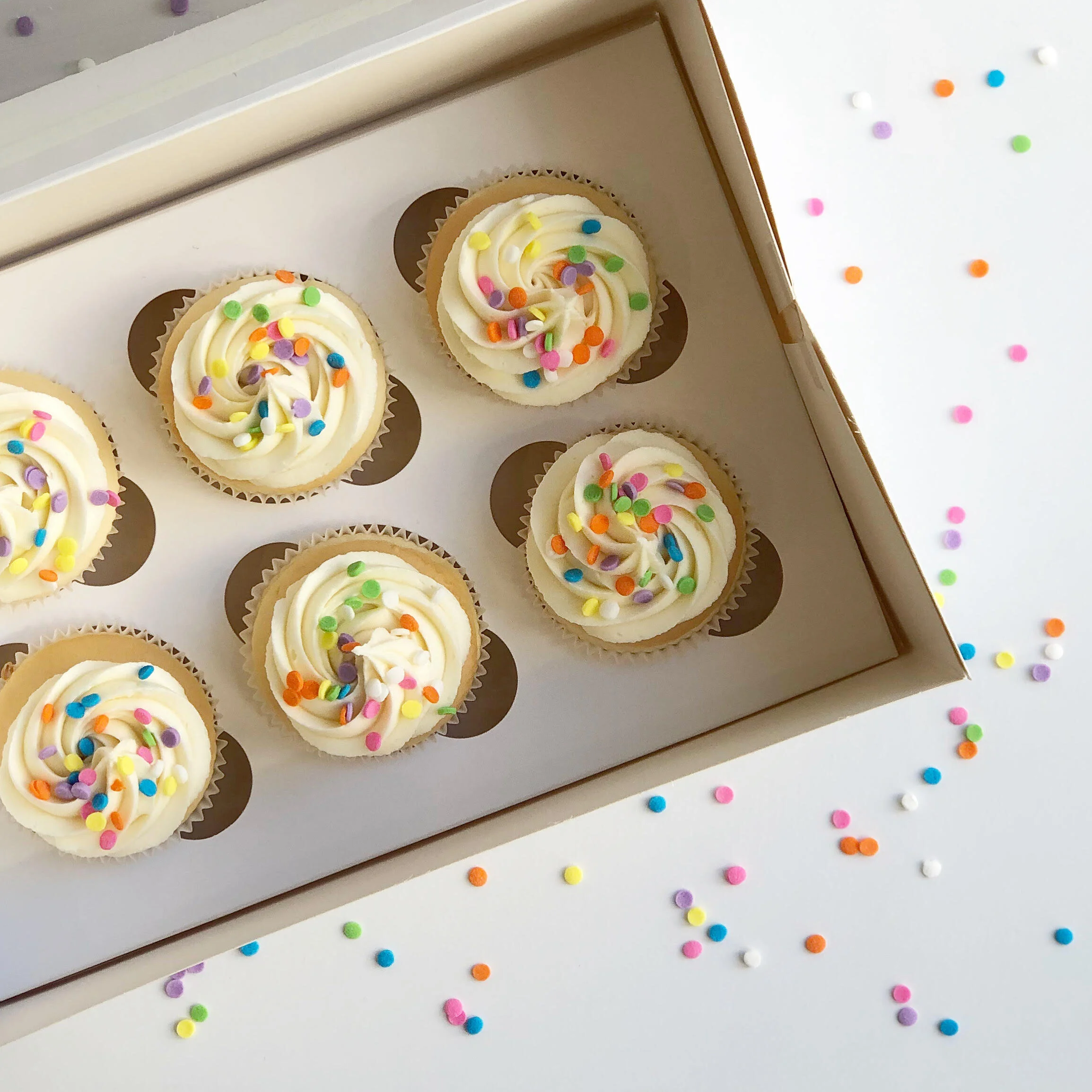 Vanilla Confetti Cupcakes - 6 pack