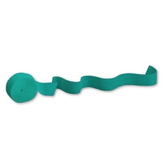 Jade Teal Crepe Streamer