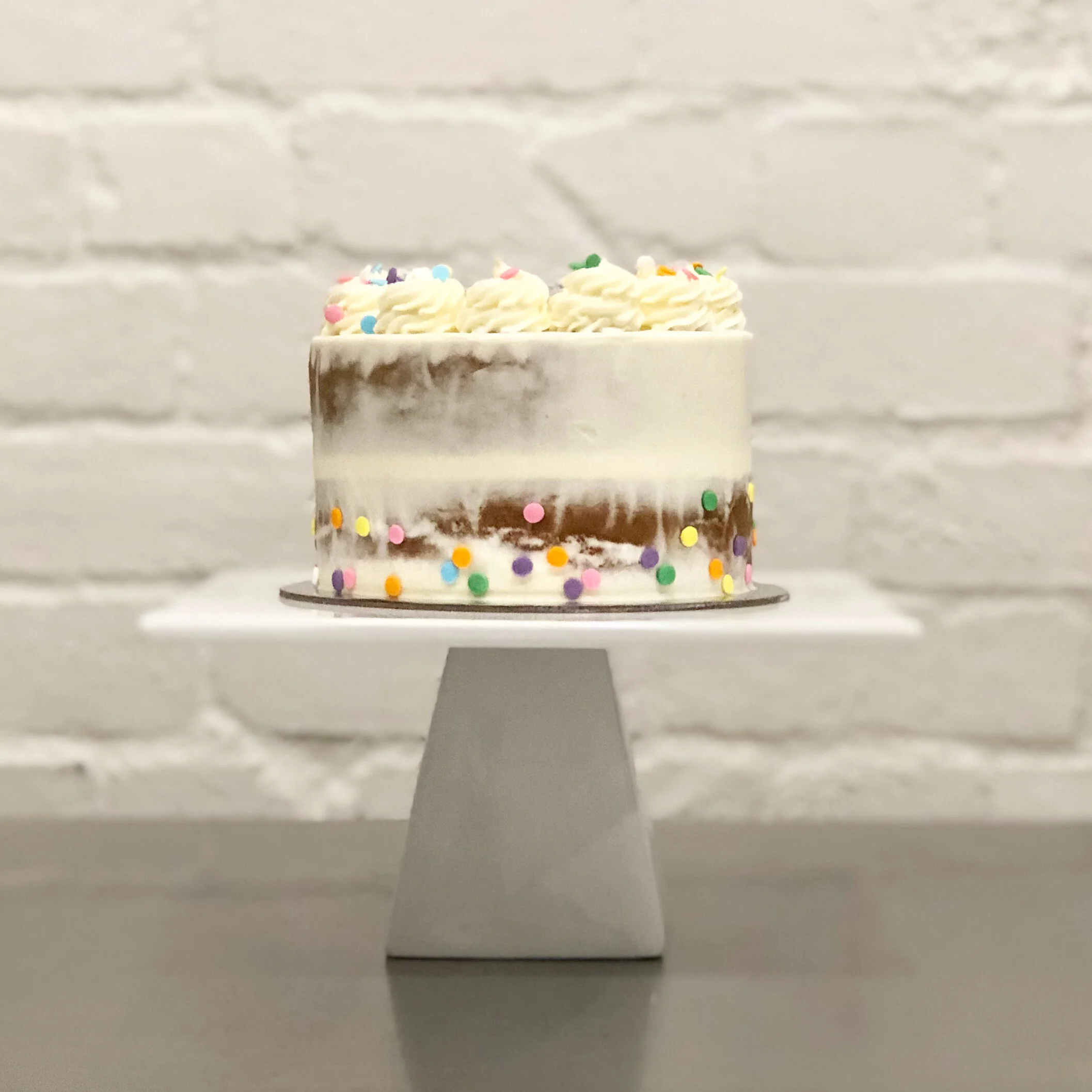 6" Semi Naked Vanilla Confetti Cake 12 -15 serves (Pre Order)