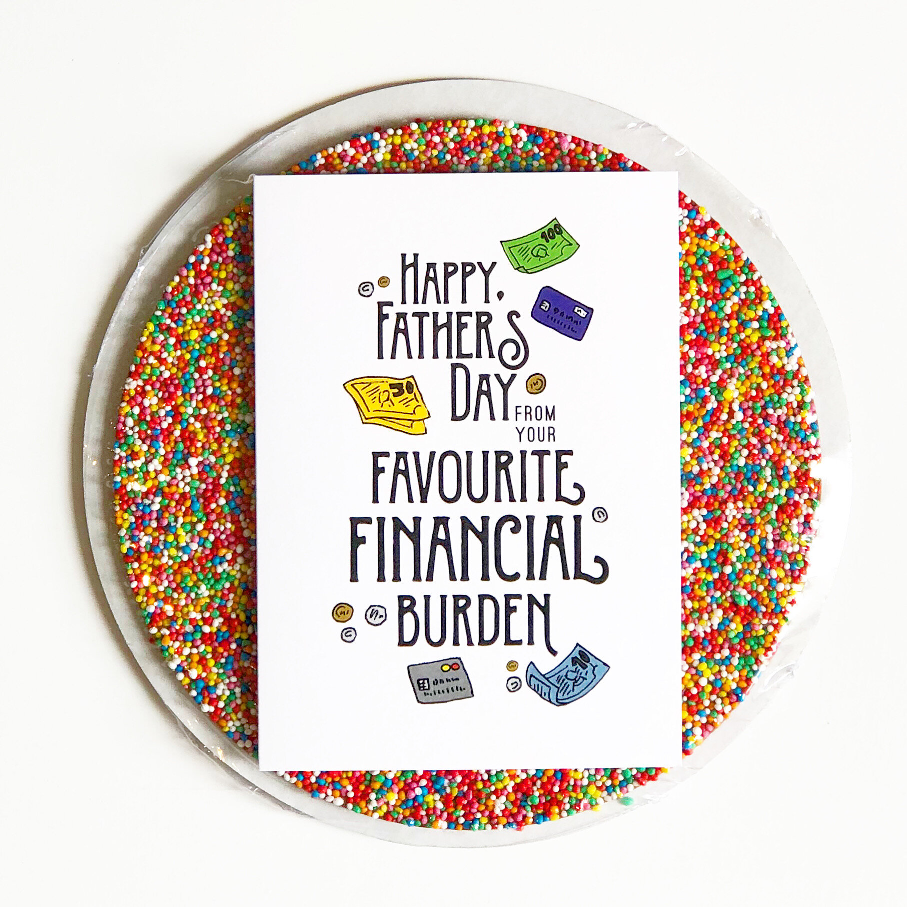 Dad's Favourite Financial Burden Giant Freckle & Card