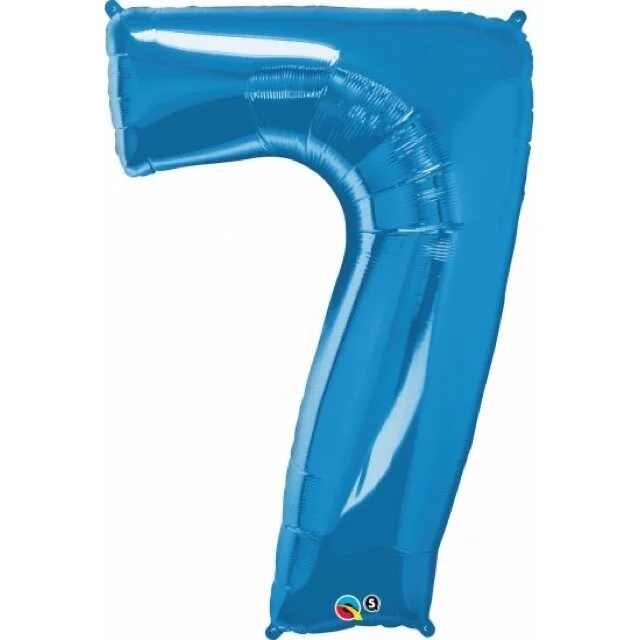 Blue Giant Number 7 Balloon 86cm