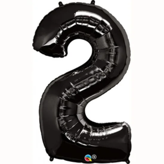 Black Giant Number 2 Balloon 86cm (Discontinued)