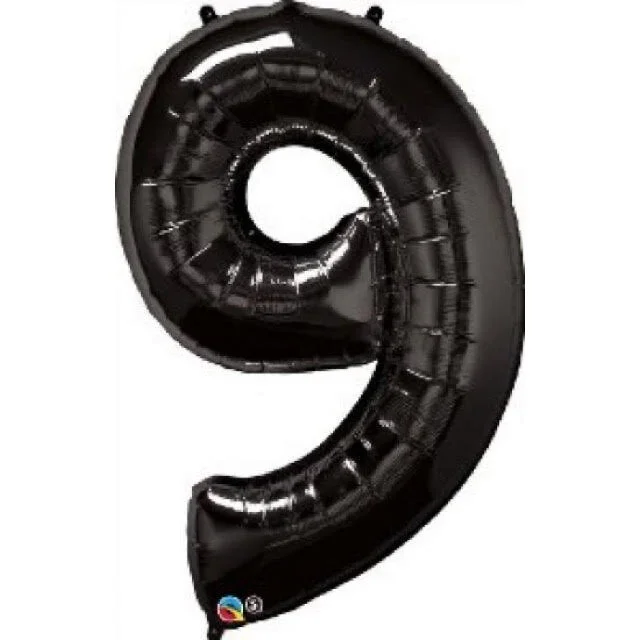 Black Giant Number 9 Balloon 86cm (Discontinued)
