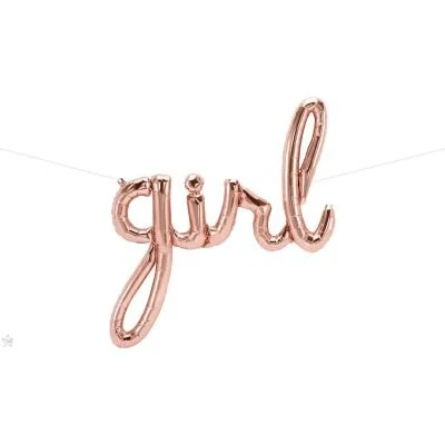 Girl Rose Gold Air Filled Script Balloon.jpeg