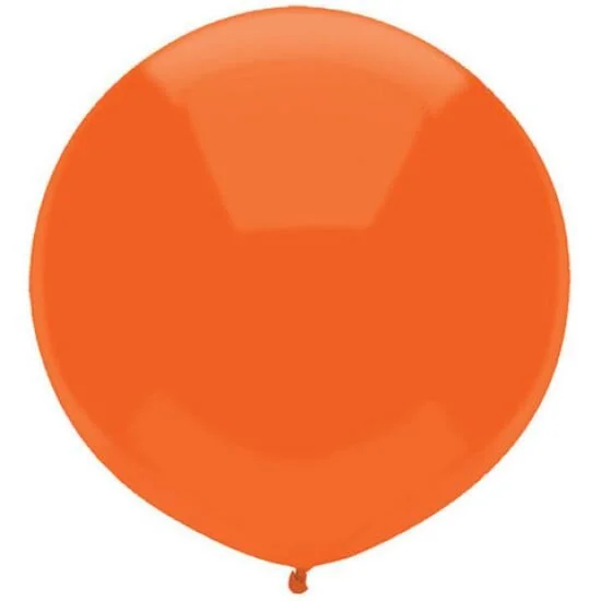 Bright Orange Loose Latex Balloon 43cm