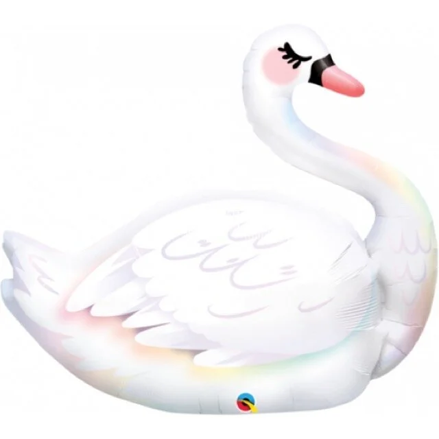 Graceful Swan Foil Balloon 89cm