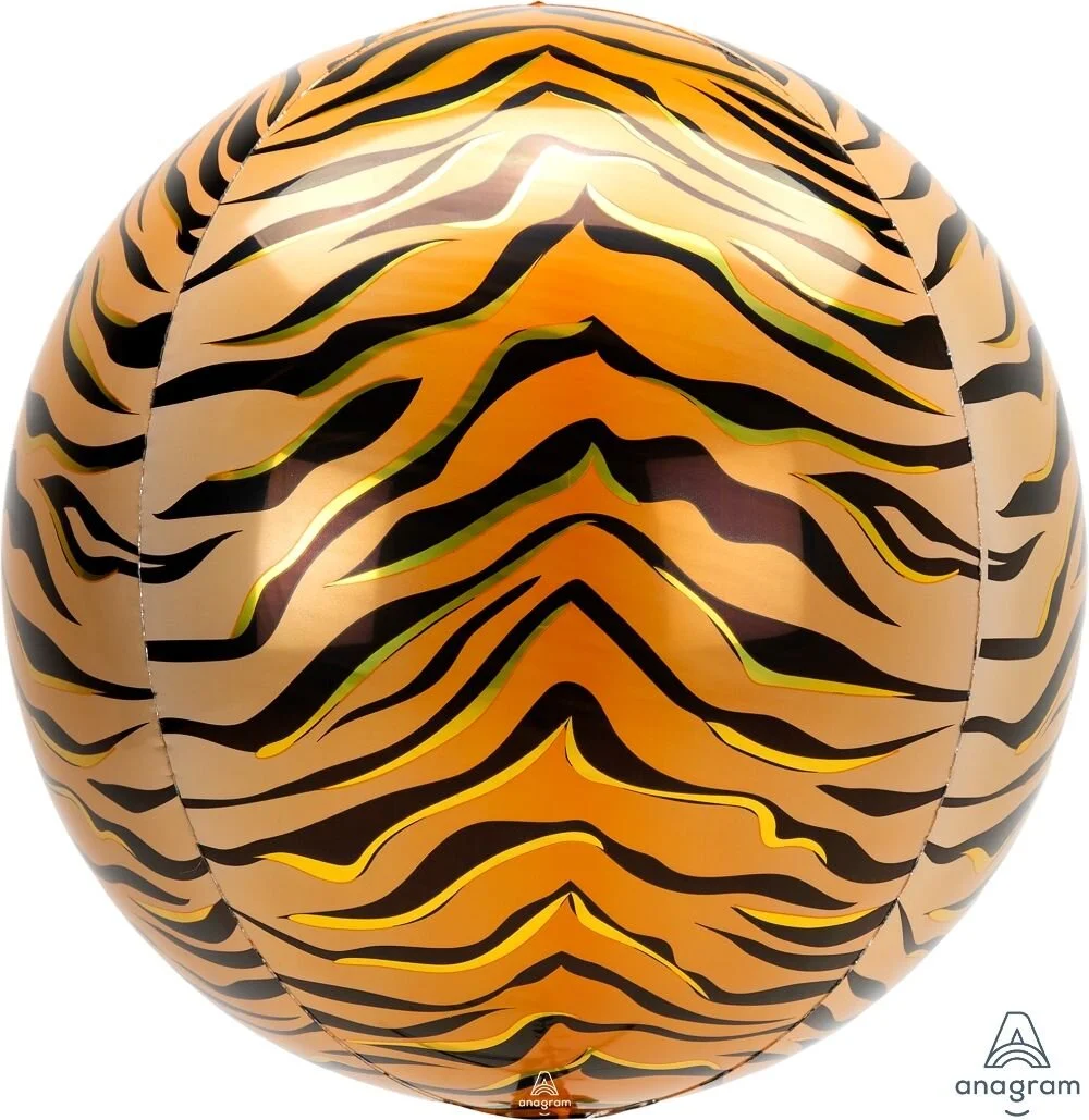 Tiger Print Orbz Balloon 40cm