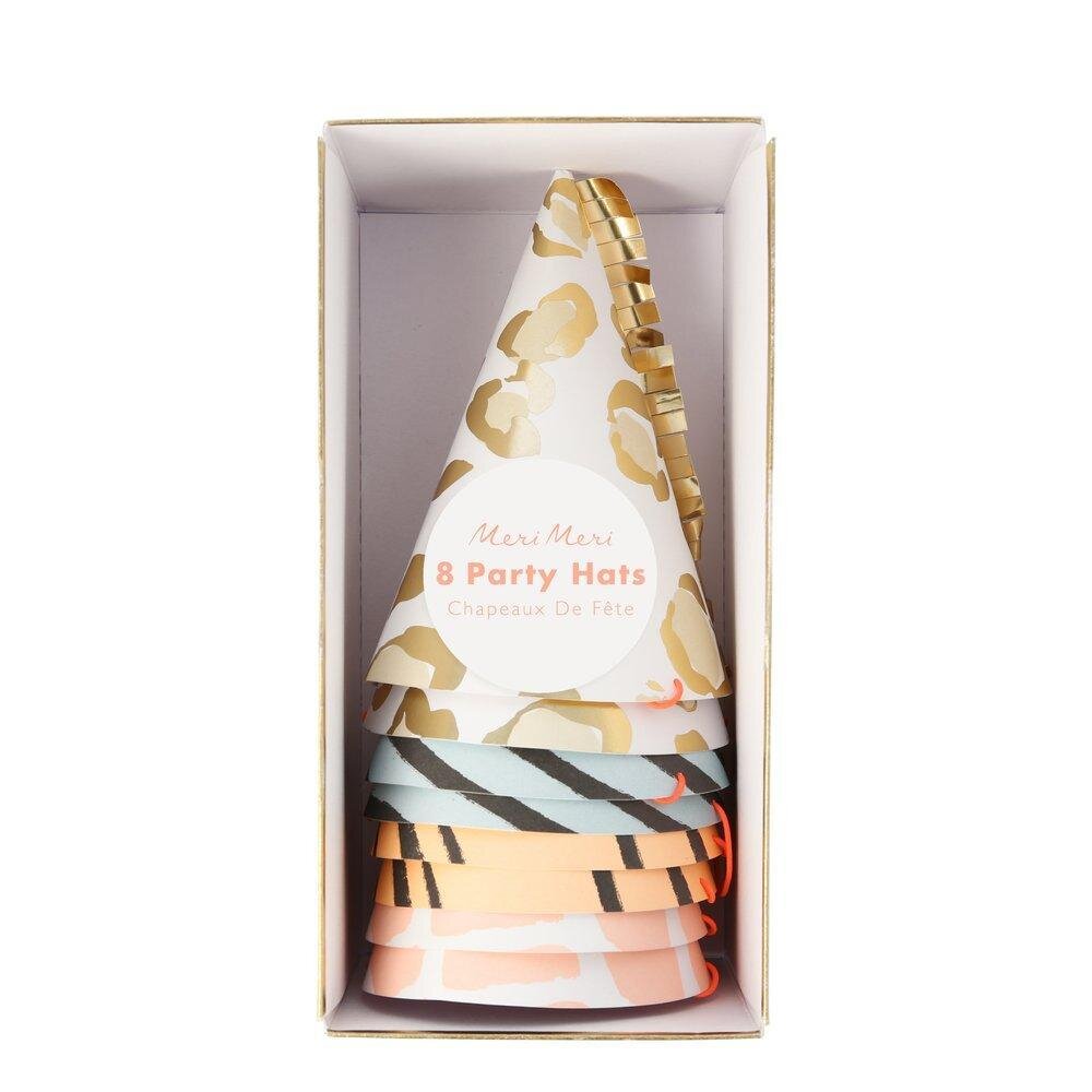 Safari Animal Print Party Hats — Burnt Butter Cakes