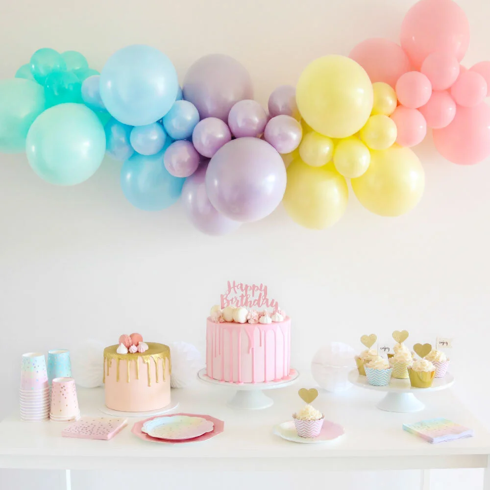 Pastel Rainbow Balloon DIY Garland Kit — Burnt Butter Cakes