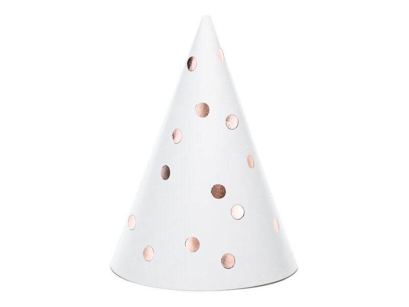 Rose Gold Dot Party Hats — Burnt 