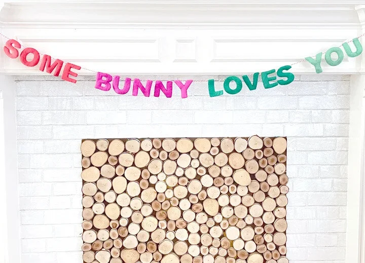 Some Bunny Loves You Felt Garland