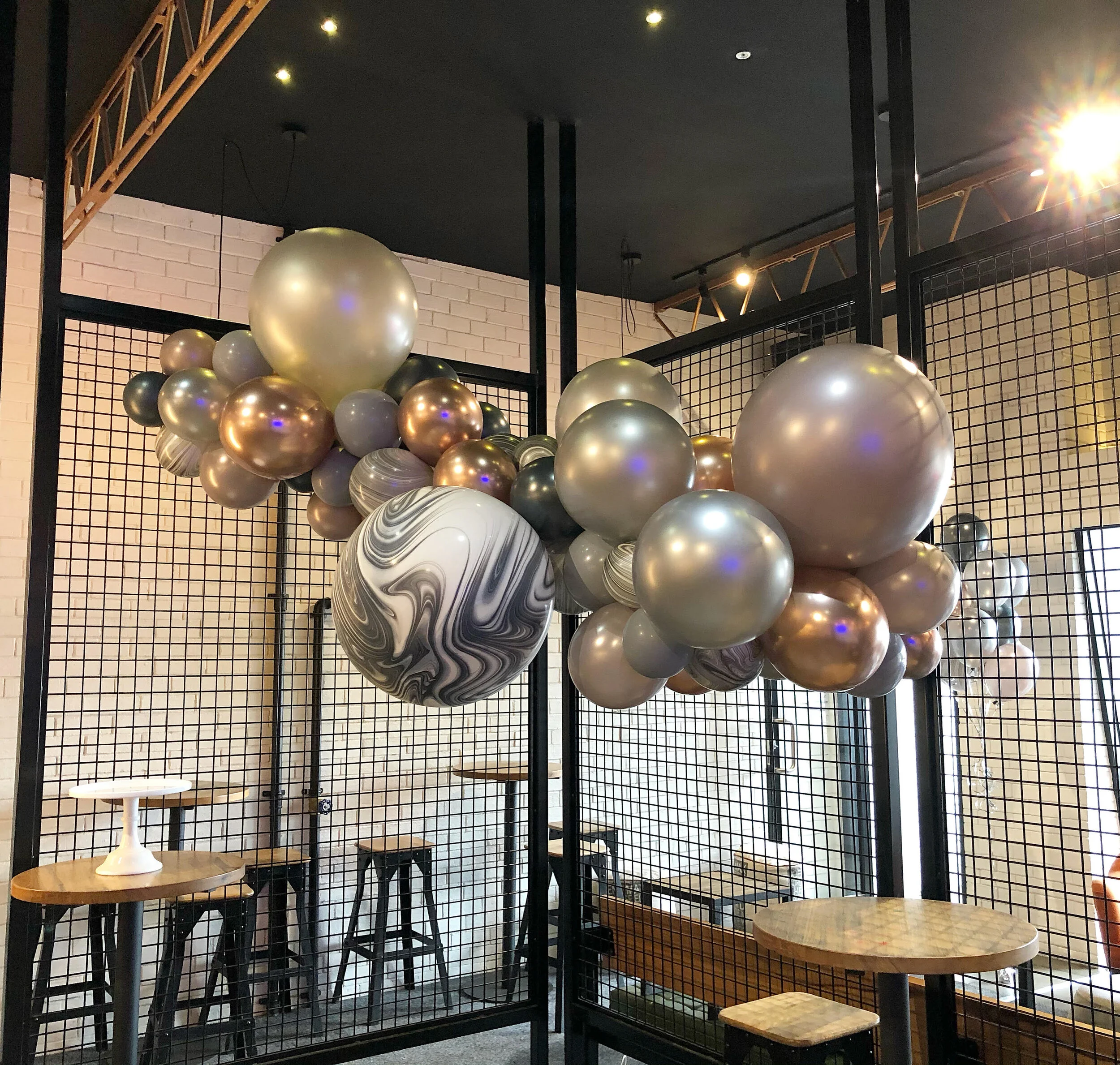 Chrome Mix Balloon Garland (min 2m) - Inflated
