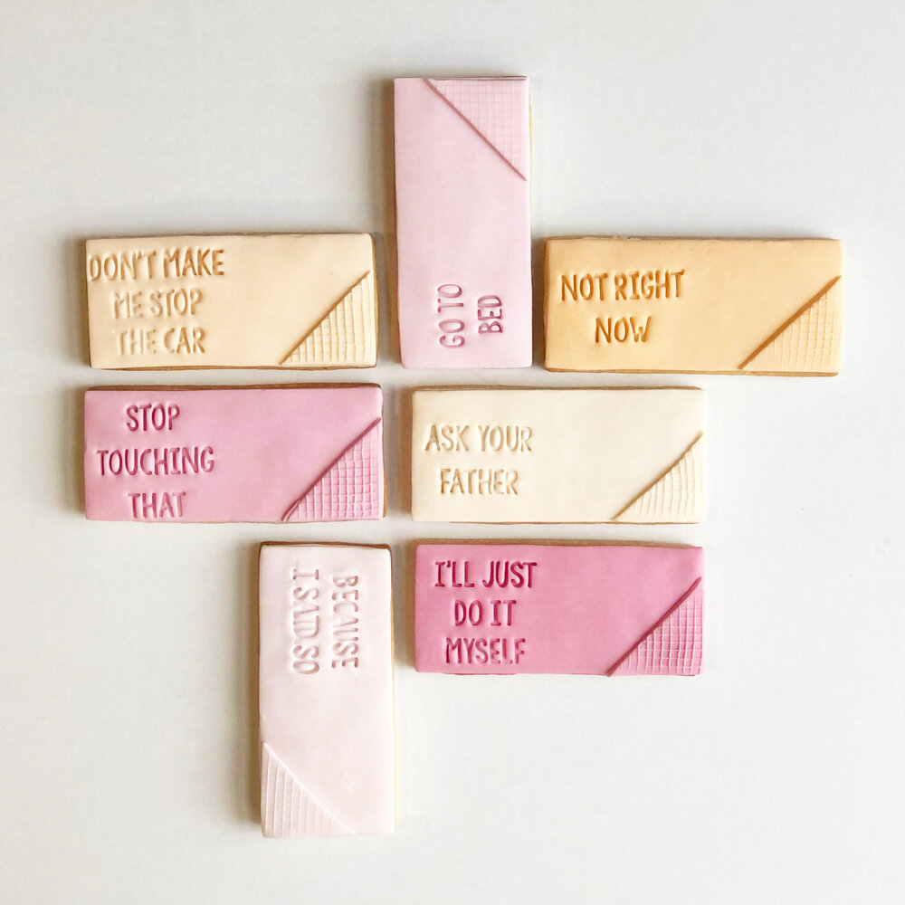 Funny Things Mums Say Cookie Set — Burnt Butter Cakes Funny Things Mums Say Cookie Set — Burnt Butter Cakes