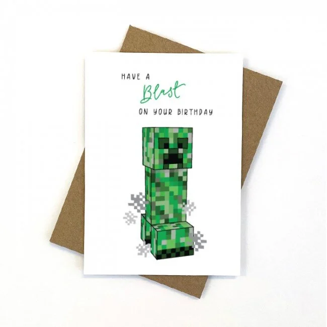 minecraft birthday card burnt butter cakes
