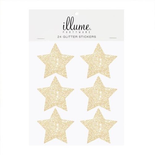 Gold Glitter Star Stickers