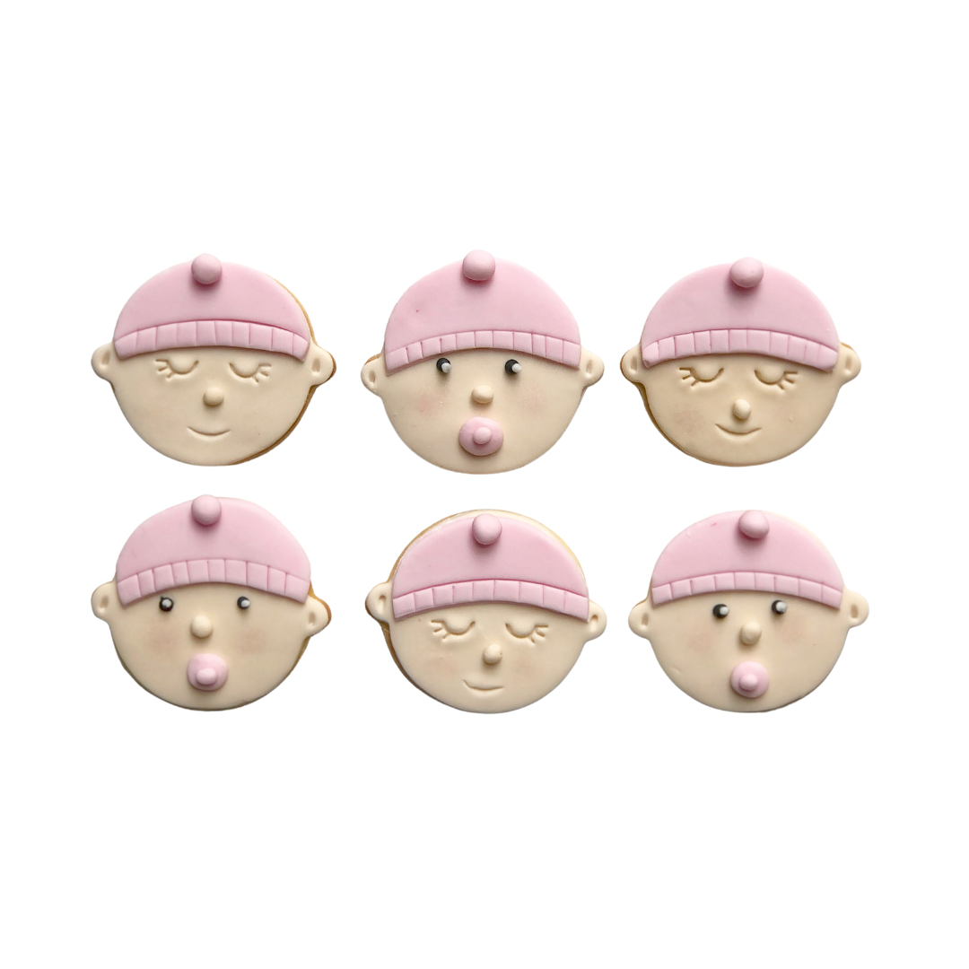 Mini Baby Face And Beanie Cookies