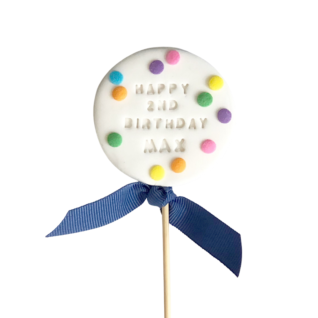 Blue Personalised Name And Age Happy Birthday Icing Cake Topper