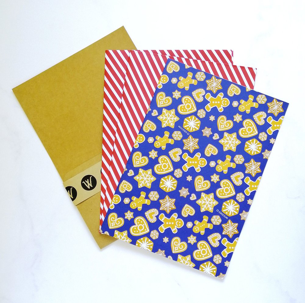 Recycled Wrapping Paper Set Candy And Cookies — Butter