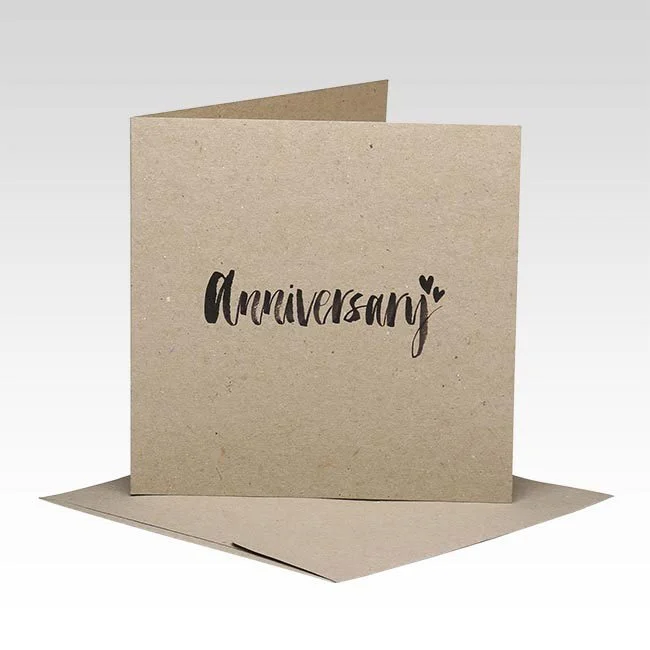 Brushed Script Anniversary Card