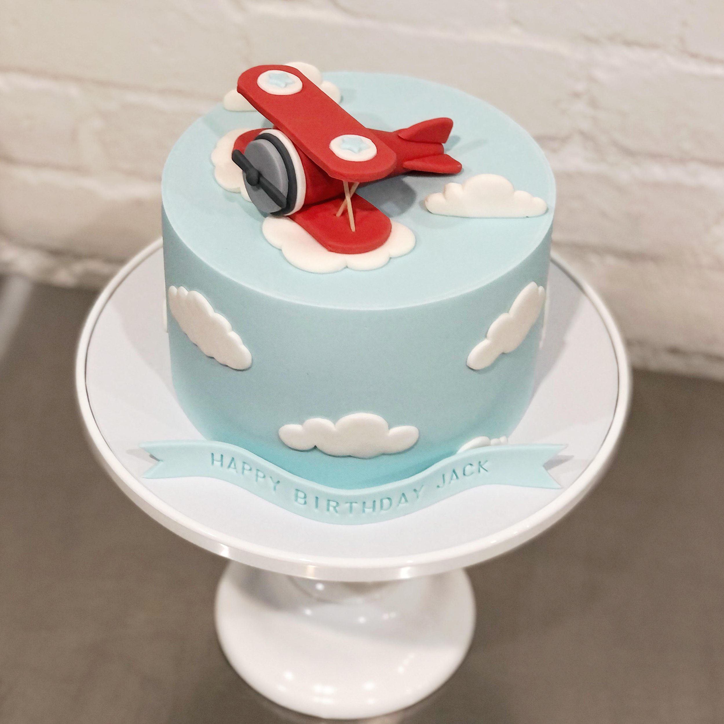 Retro Airplane Cake Topper Time Flies Birthday Party Red - Etsy Denmark