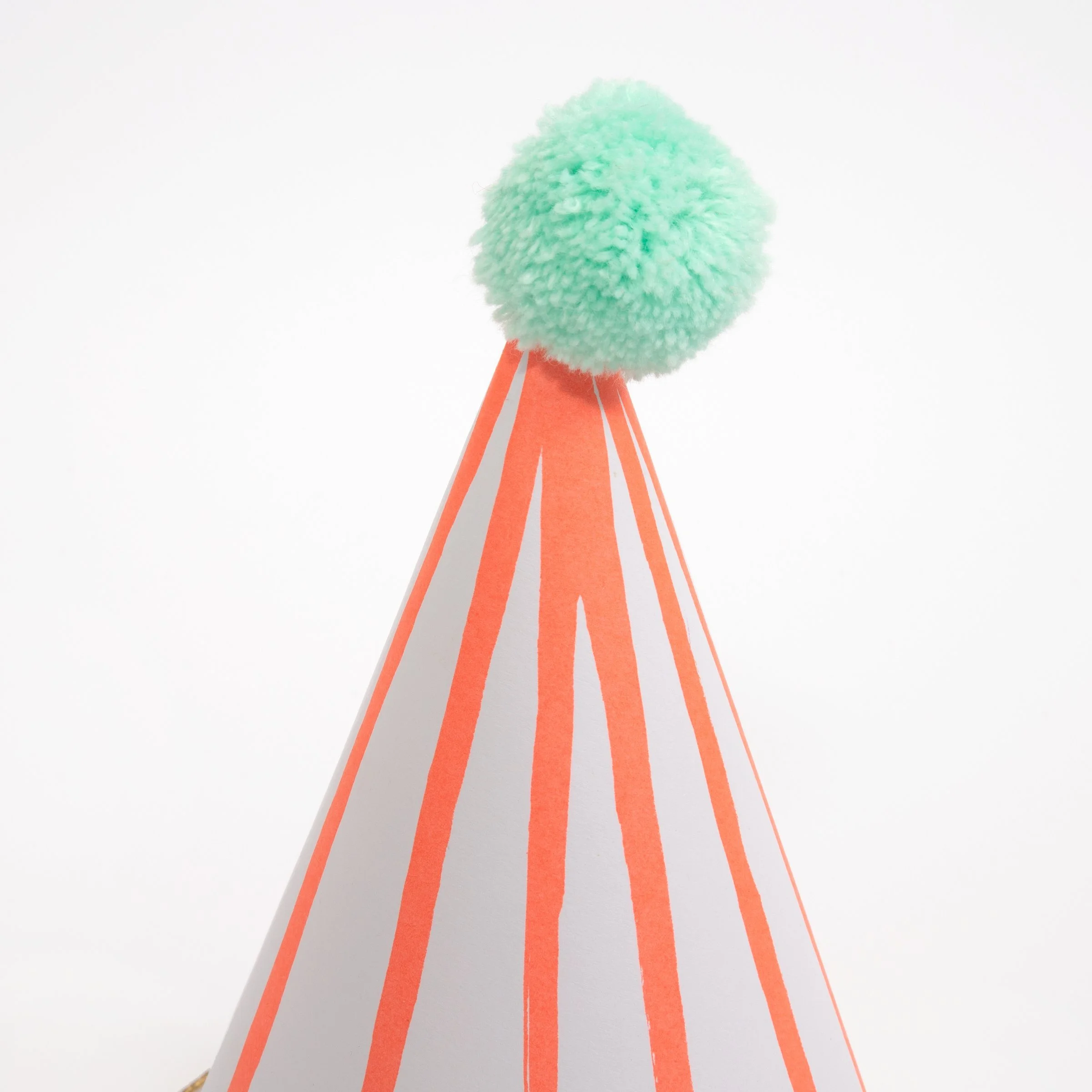 Stripe Pompom Party Hats — Burnt Butter Cakes