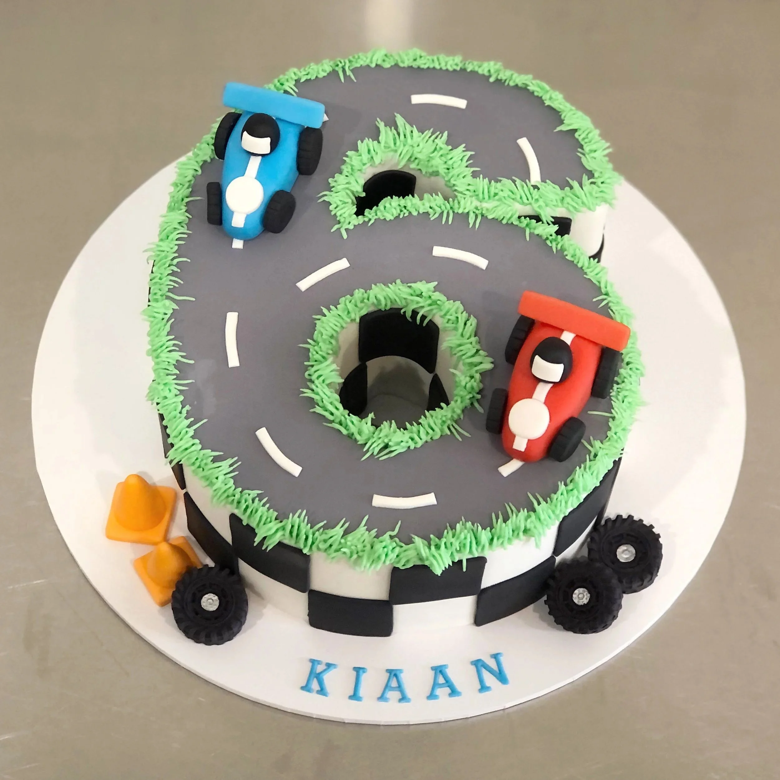 Race Car Number Cake
