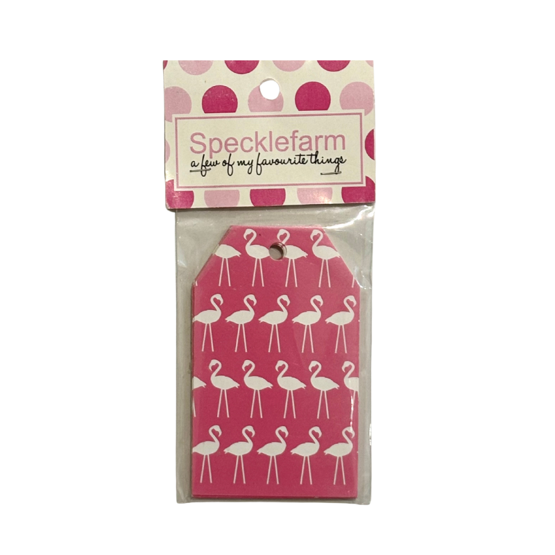 Hot Pink Flamingo Gift Tag
