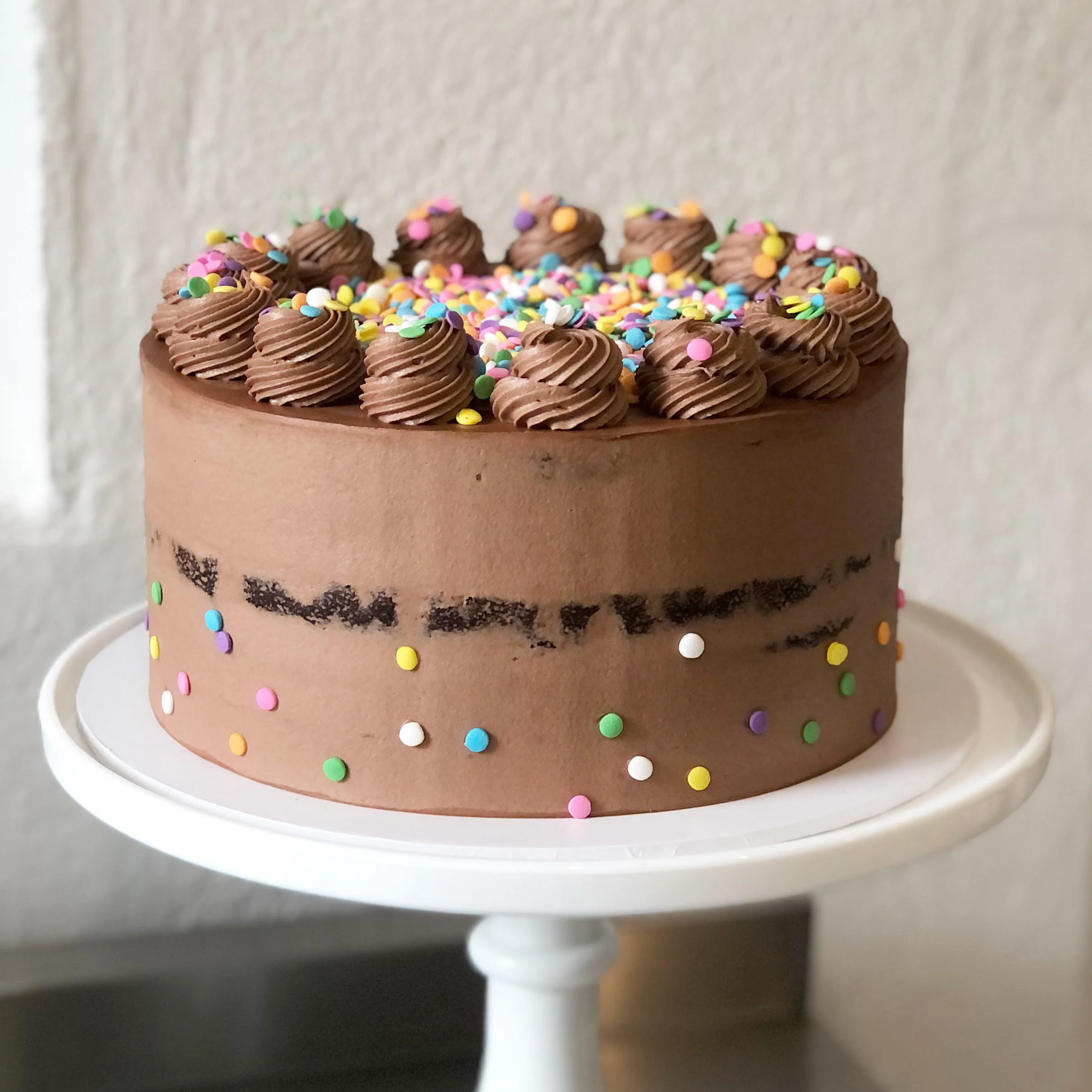 Chocolate Mud Semi Naked Confetti Cake (Pre Order)