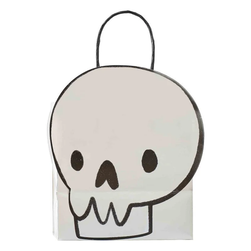 Skull Halloween Paper Party Treat Bag