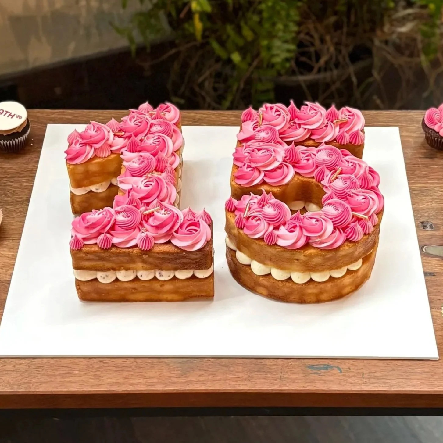 Buttercream Double Number Shaped Cake