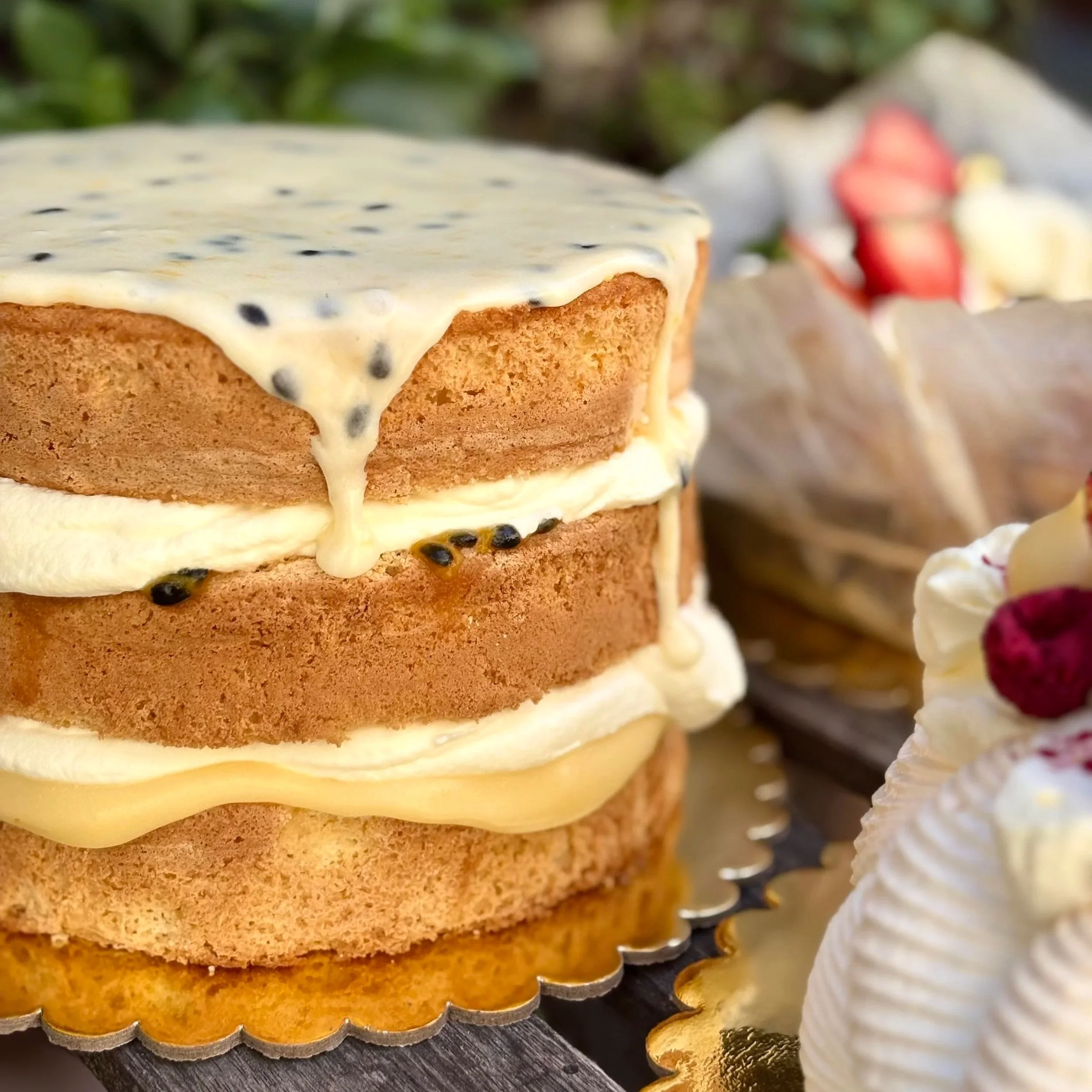 Passionfruit and Lemon Curd Australian Sponge