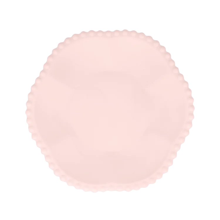 Pink Dot Edged Flower Compostable Side Plates