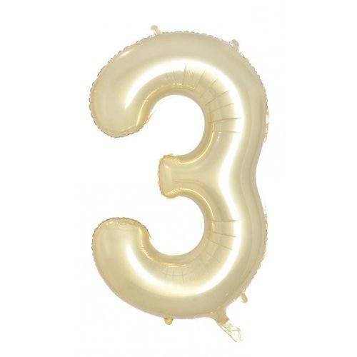 Luxe Gold Giant Number 3 Balloon 86cm