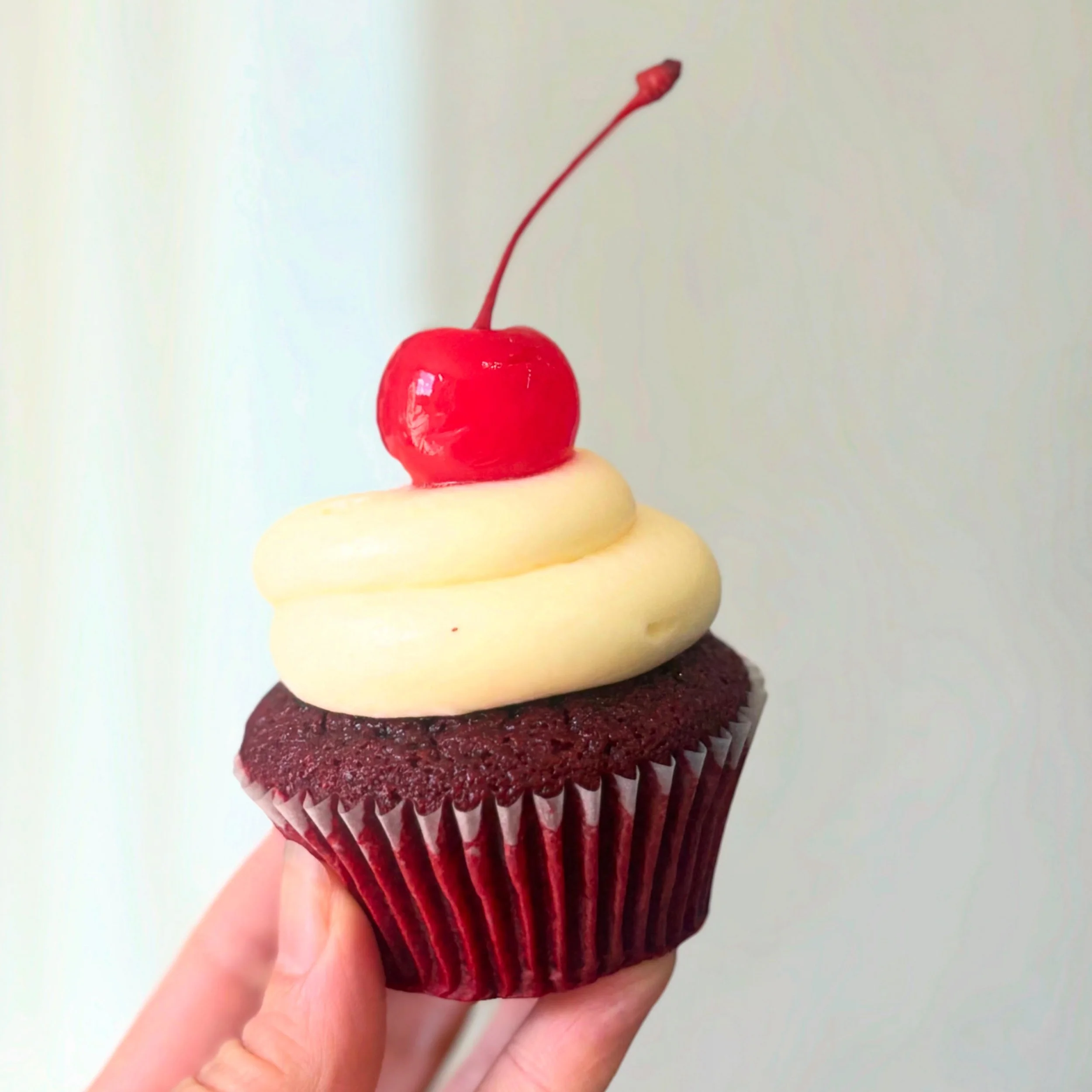 Red Velvet Cherry On Top Cupcakes