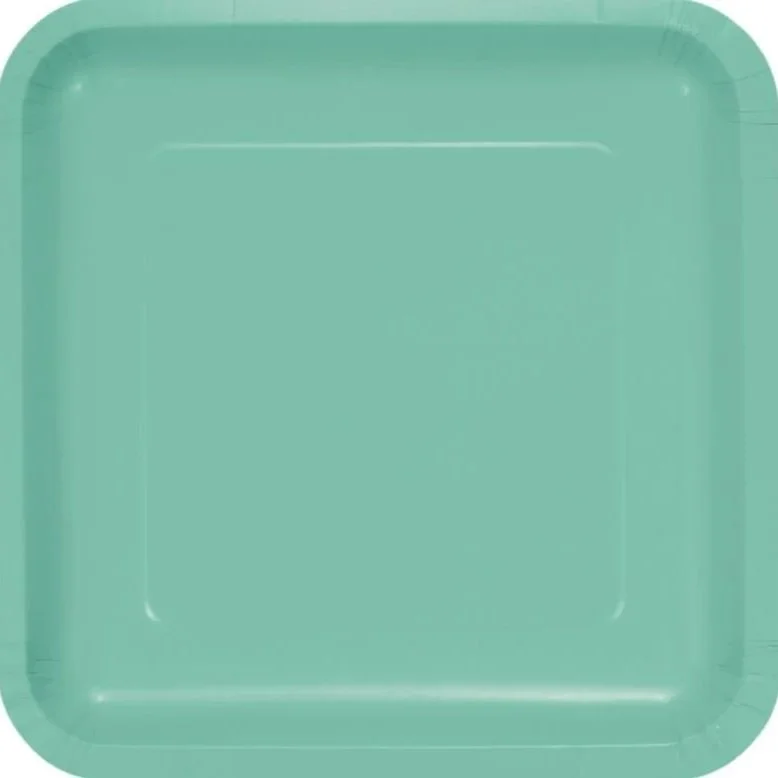 Large Square Mint Dinner Plates