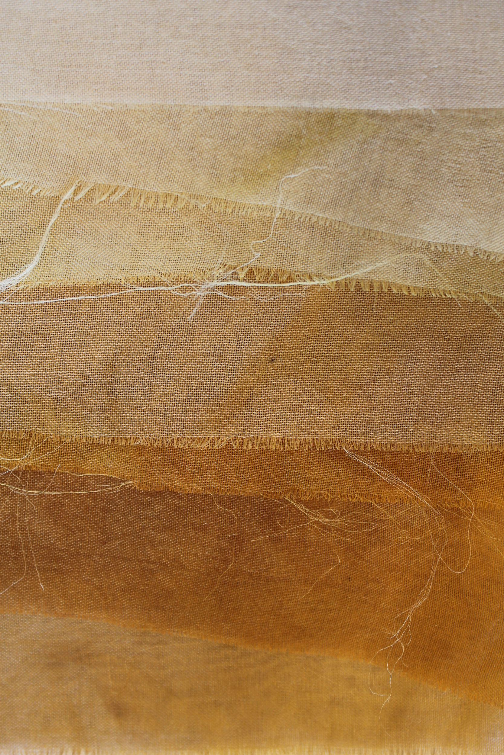 Natural dyes on silk organza