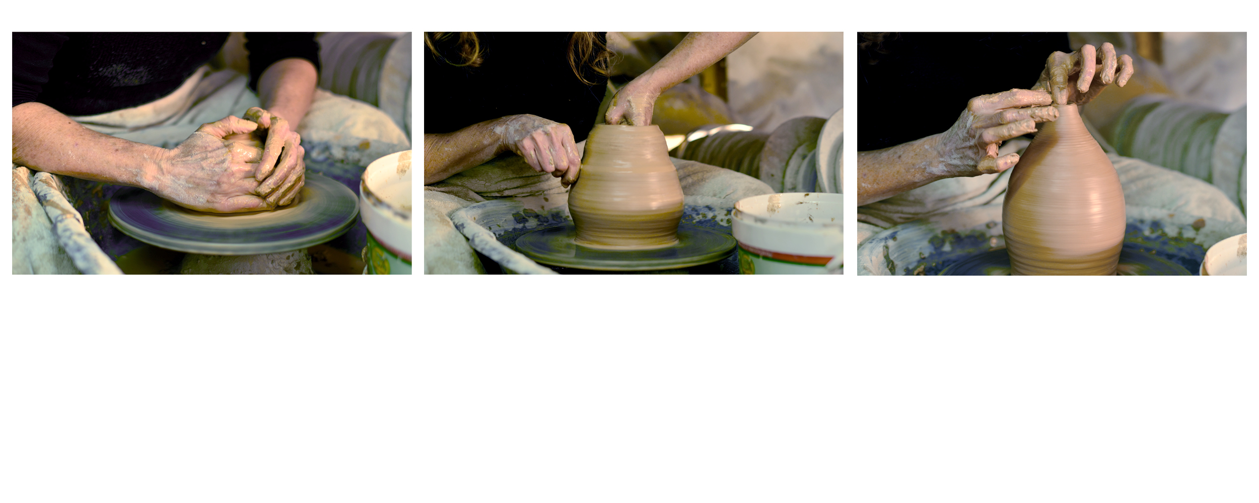 Sygalle Ceramics on the pottery wheel