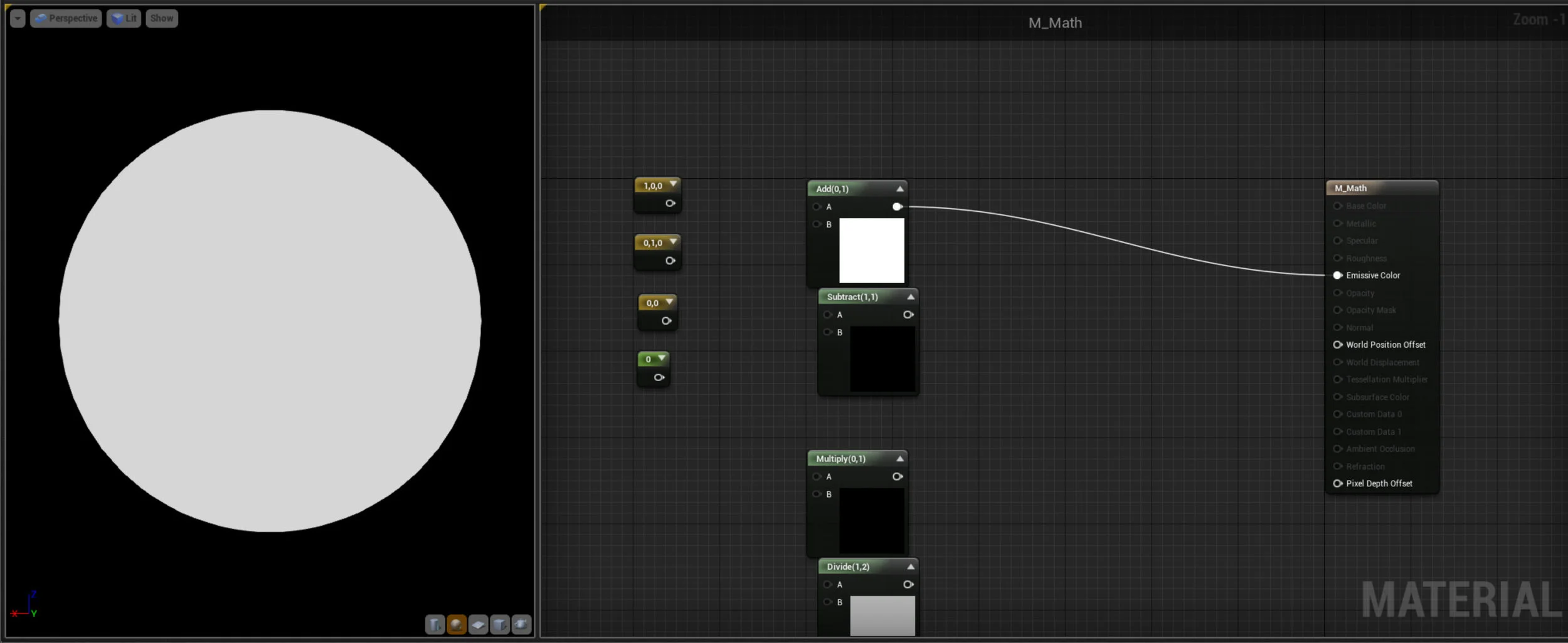Unreal 4 Material Editor Math Tharle Vfx