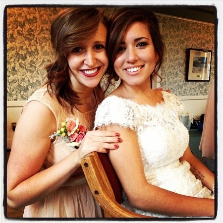Meghan and I at my wedding that she planned.