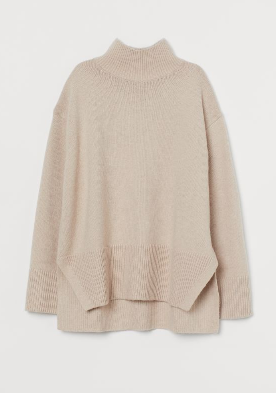 Knit Turtleneck Sweater - Powder Beigi