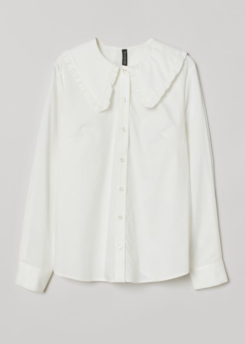 Wide-collared Shirt- White