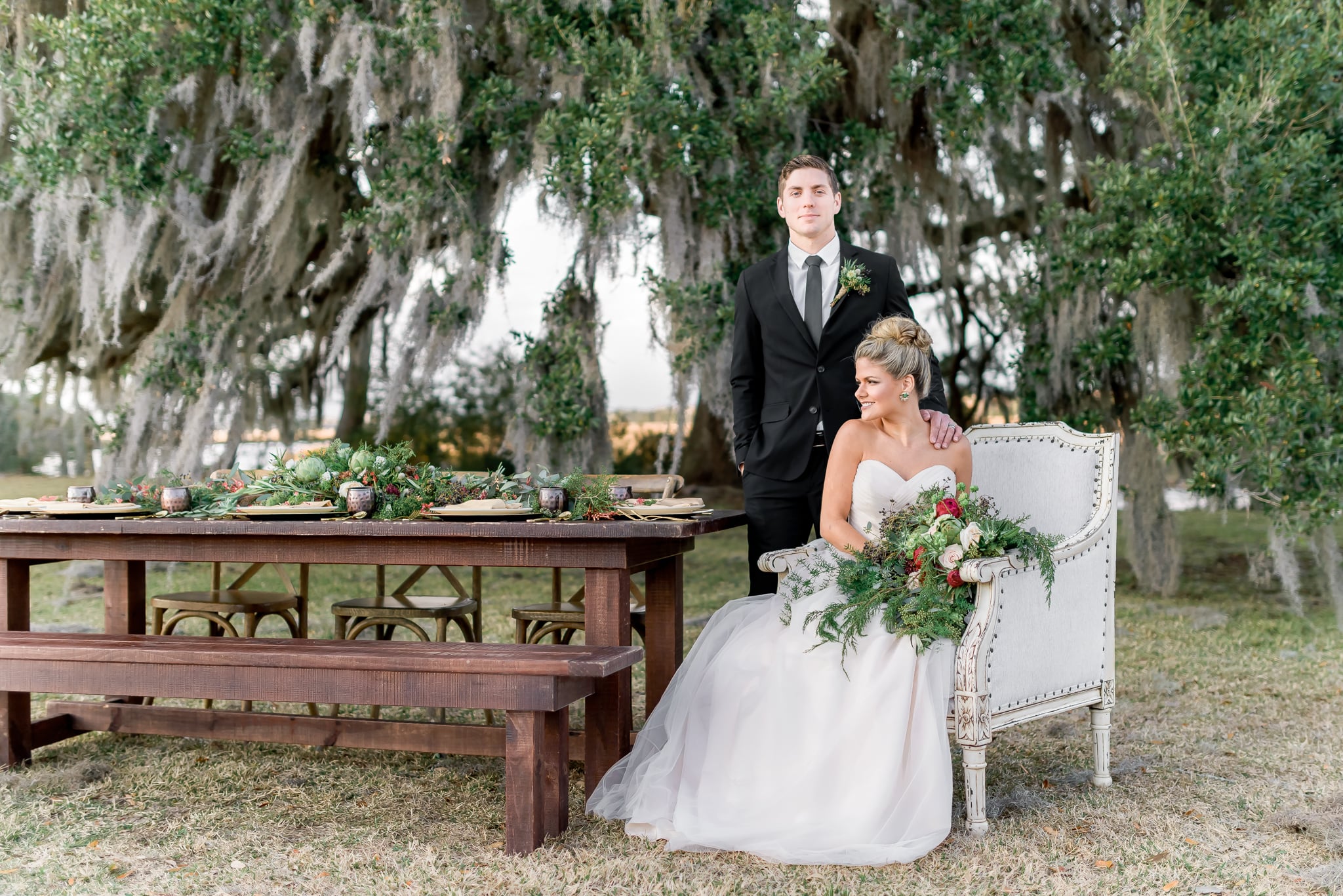 Natural, Romantic, Organic, Green Wedding Inspiration with Gold, Blush, and Marsala pallete_Charleston SC Wedding Photographer | Stephanie Kopf Photography