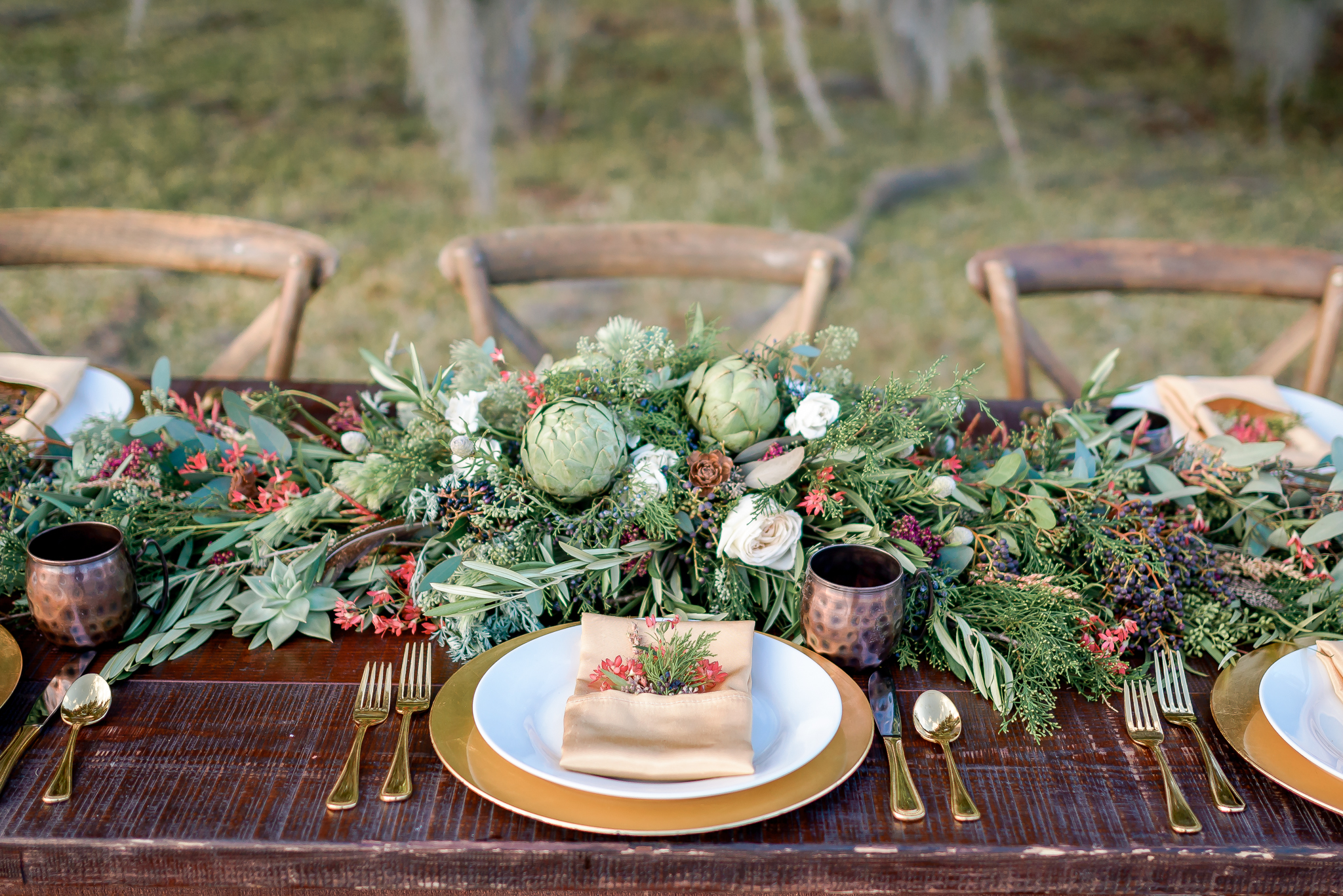 Natural, Romantic, Organic, Green Wedding Inspiration with Gold, Blush, and Marsala pallete_Charleston SC Wedding Photographer | Stephanie Kopf Photography