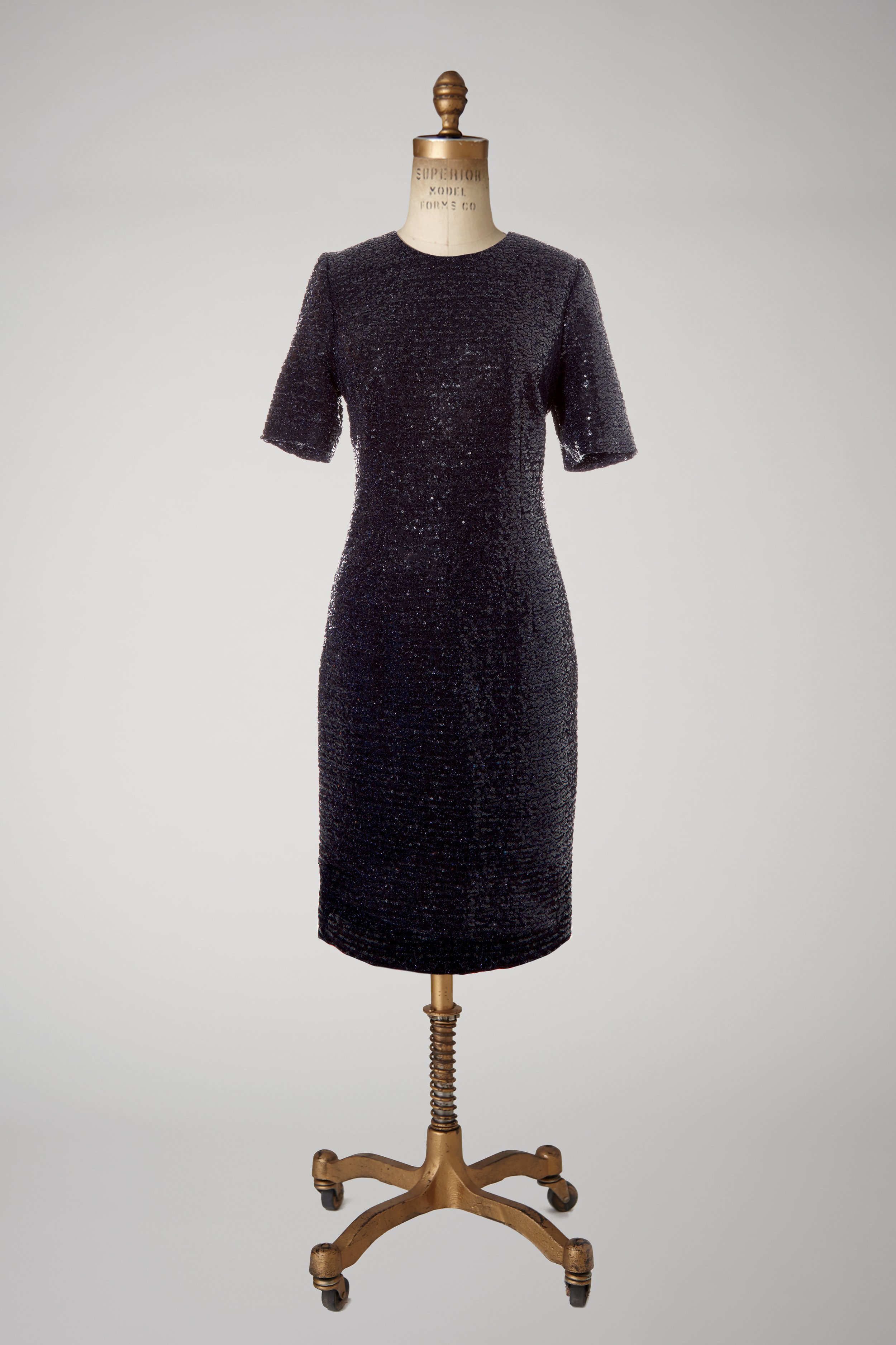 Navy Sequin with Short Sleeves