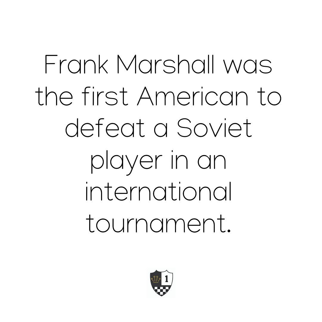 Frank Marshall (August 10, 1877-November 9, 1944) was the U.S. chess champion from 1909 to 1936. He was one of the world&rsquo;s strongest chess players in the early part of the 20th century. ♟
🔘
🔘
🔘
#chess #tampachess #chesseducation #chesskids #