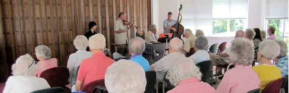 The Bob Bennetta Quartet entertaining a Our Lady of Peace.