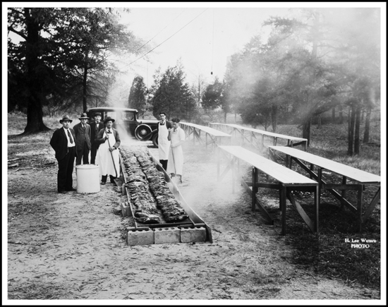 Cooking Barbecue at Lexington, North Carolina circa 1929