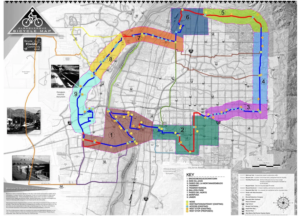 Albuquerque Bike Trail Map Fifty Mile Activity Loop Plan — Mrwm Landscape Architects