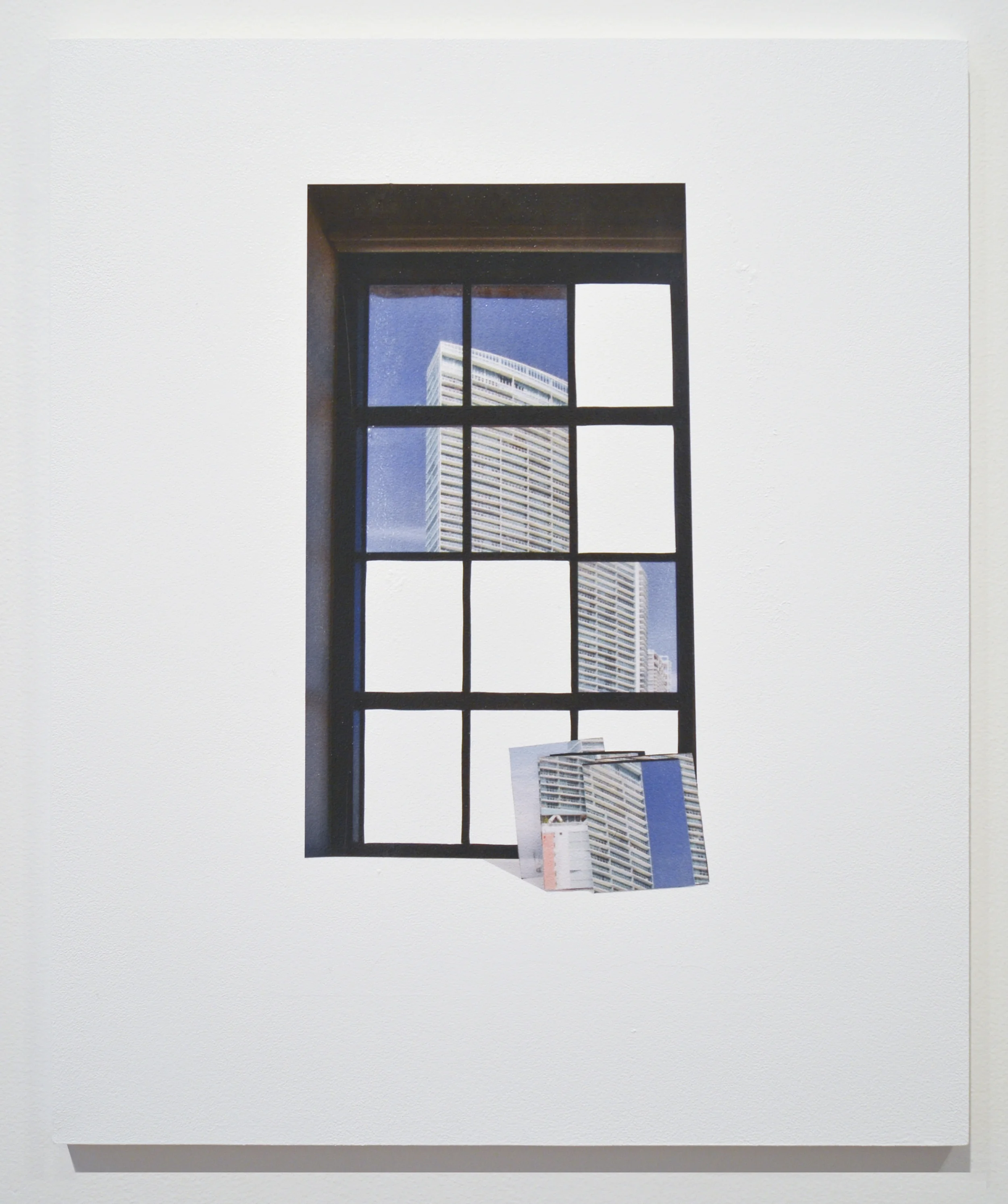 FT-MDC Window, 2013, Inkjet transfer on painted wood panel, 20 x 16"